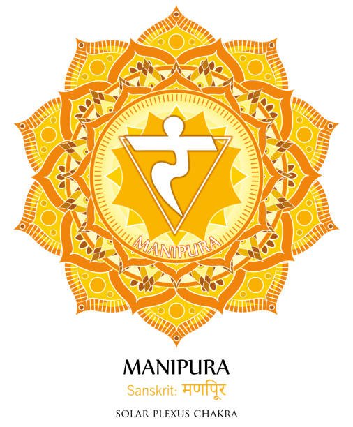 third chakra illustration vector of manipura