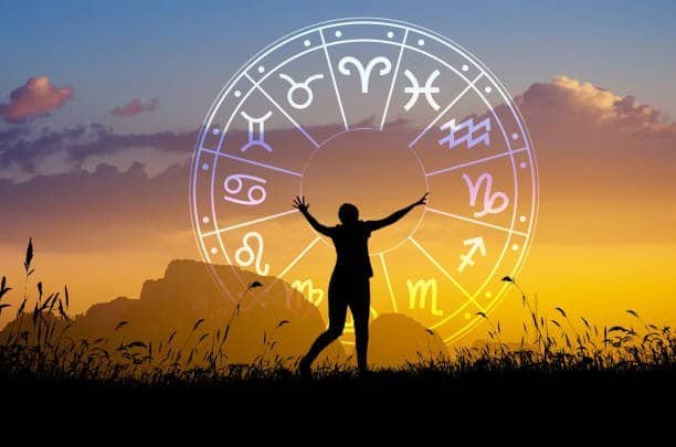 zodiac signs inside of horoscope circle astrology and horoscopes concept